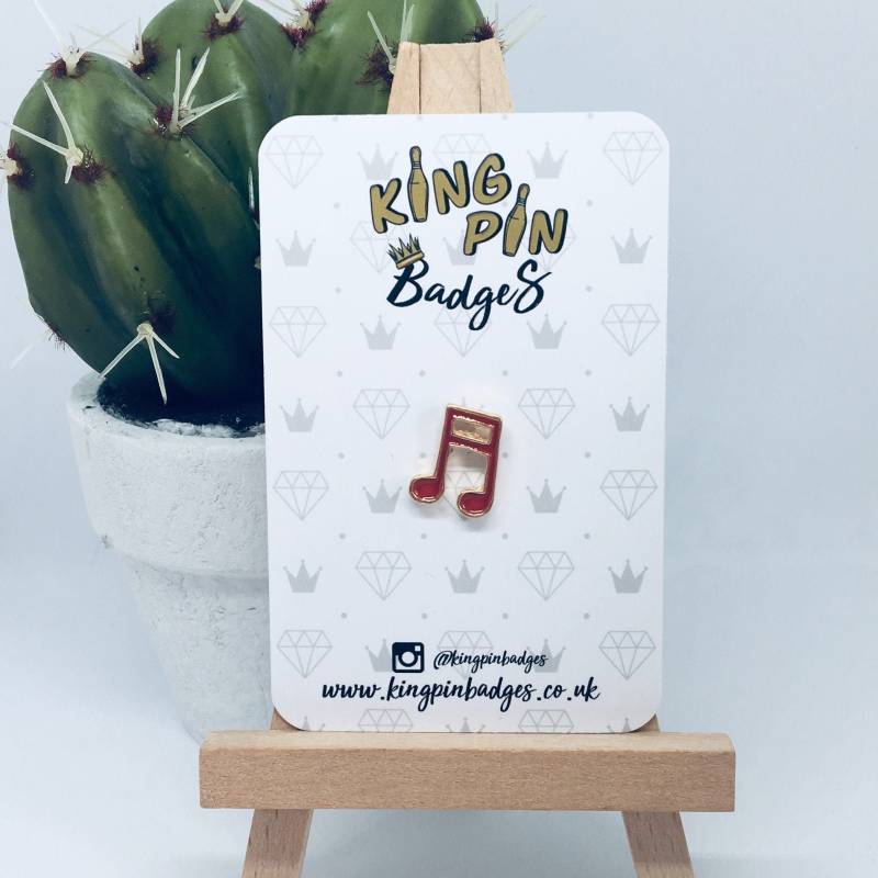 Musik Note Emaille Pin Abzeichen | Musik Anstecker Soft Enamel Rote Musiknote Geschenke Letterbox Geschenk Mix & Match 3Für2 von KingPinBadges
