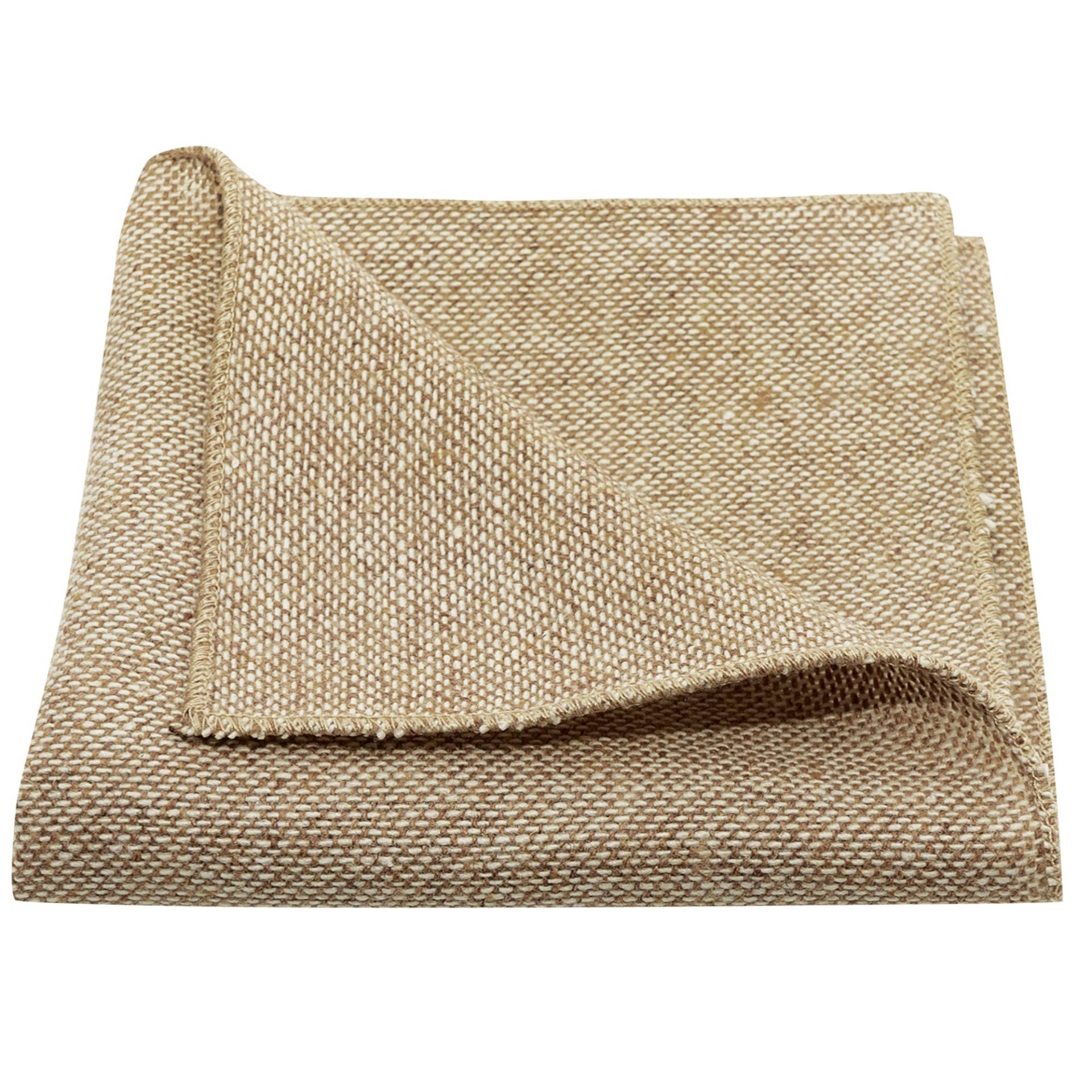 Highland Weave Stonewashed Hellbraunes Einstecktuch von KingandPriory