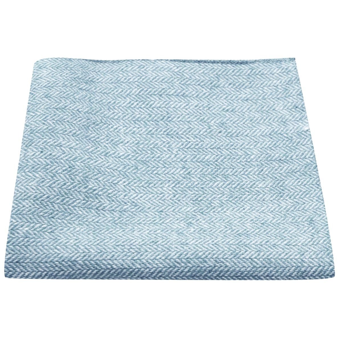 Himmelblau Fischgrät Einstecktuch von KingandPriory