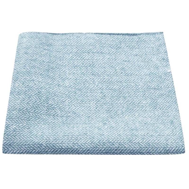 Himmelblau Fischgrät Einstecktuch Himmelblau Fischgrät Einstecktuch von KingandPriory