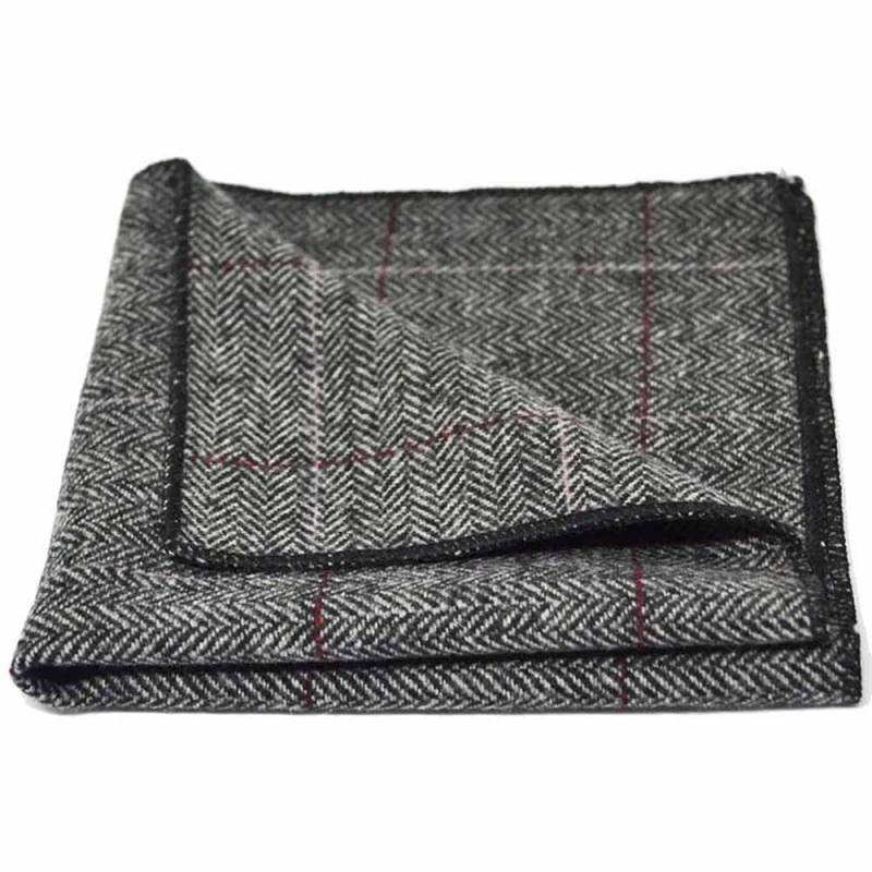 Luxus Herringbone Zinn Grau Einstecktuch/Taschentuch Luxus Herringbone Zinn Grau Einstecktuch/Taschentuch von KingandPriory