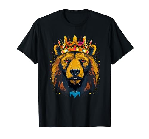 King Bear Kingcore Animal Kingdom Bear Lovers Mädchen Jungen T-Shirt von Kingcore Animal Kings Designs Girls Just Love