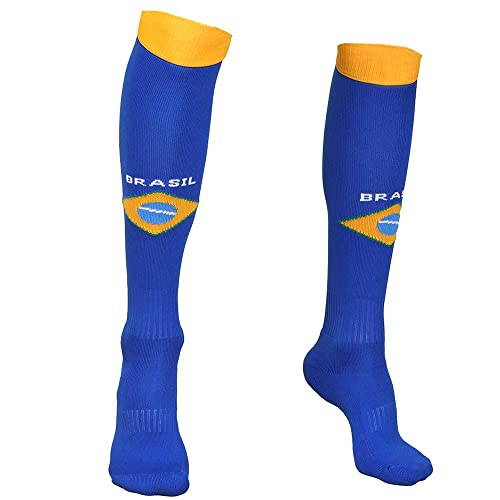Brasilien Fussballsocken Heim - Kinder und Erwachsene - Jungen - Fußball Trikot - Fussball Geschenke - Sport t shirt - Sportbekleidung - Größe 30-34 XS Brasilien Fussballsocken Heim - Kinder und Erwachsene - Jungen - Fußball Trikot - Fussball Geschenke - Sport t shirt - Sportbekleidung - Größe 30-34 XS von Kingdo