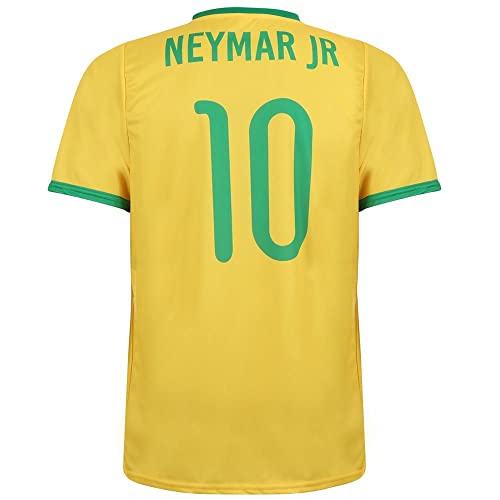 Brasilien Trikot Neymar Heim - Kinder und Erwachsene - Jungen - Fußball Trikot - Fussball Geschenke - Sport t Shirt - Sportbekleidung - Größe 128 von Kingdo