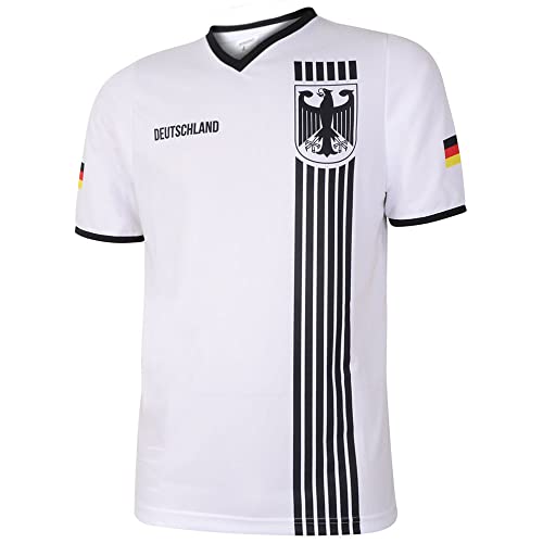 Deutschland Trikot Heim - Streifen Schwarz Weiß - Kinder und Erwachsener - Jungen - Fußball Trikot - Fussball Geschenke - Sport t Shirt - Sportbekleidung - Größe 140 von Kingdo