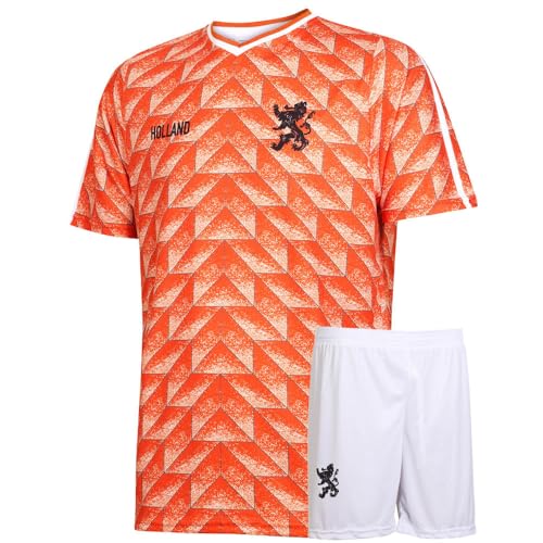 EK 88 Fußball Trikot Set - Niederländische Nationalmannschaft - Orange - Kinder und Erwachsene - Jungen - Sportsachen - Geschenk - Sport t Shirt - Sportbekleidung - Größe M von Kingdo