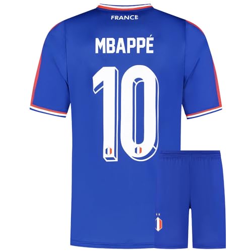 Frankreich Fußball Trikot Set Mbappe Heim - Kinder und Erwachsene - Jungen - Sportsachen - Geschenk - Sport t Shirt - Sportbekleidung - Größe 140 von Kingdo