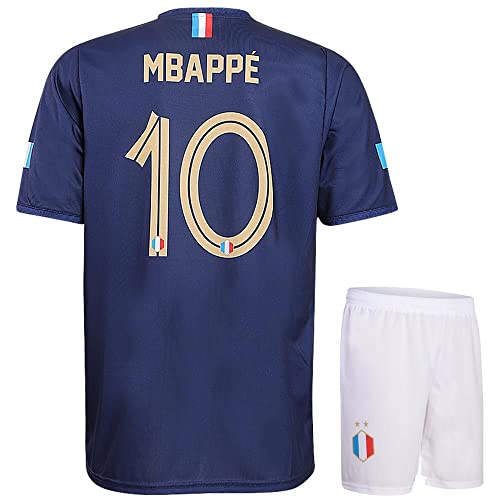 Frankreich Trikot Set Mbappe Heim - 2024-2026 - Kinder und Erwachsene - Jungen - Fußball Trikot - Fussball Geschenke - Sport t Shirt - Sportbekleidung - Größe 164 von Kingdo