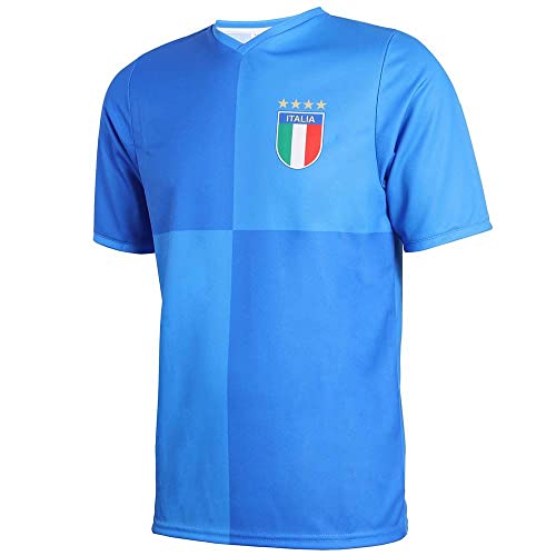 Italien Fußballtrikot Heim 2024-2025 - Kind und Erwachsener - Jungen - Sportsachen - Geschenk - Sport t Shirt - Sportbekleidung - Größe M von Kingdo