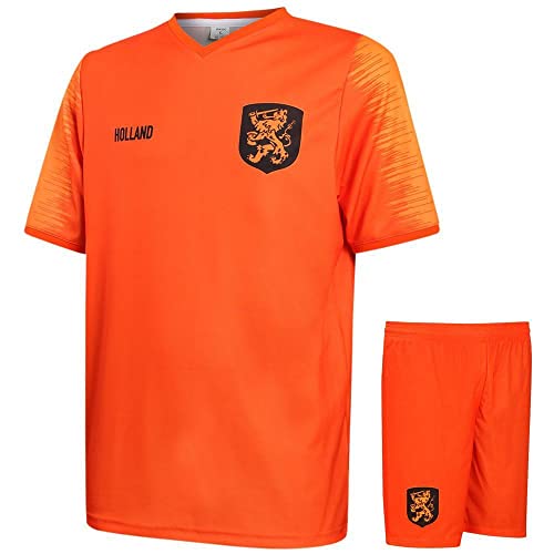 Niederlands Trikot Set Heim - Orange - Kinder und Erwachsene - Jungen - Fußball Trikot - Fussball Geschenke - Sport t Shirt - Sportbekleidung - Größe L von Kingdo
