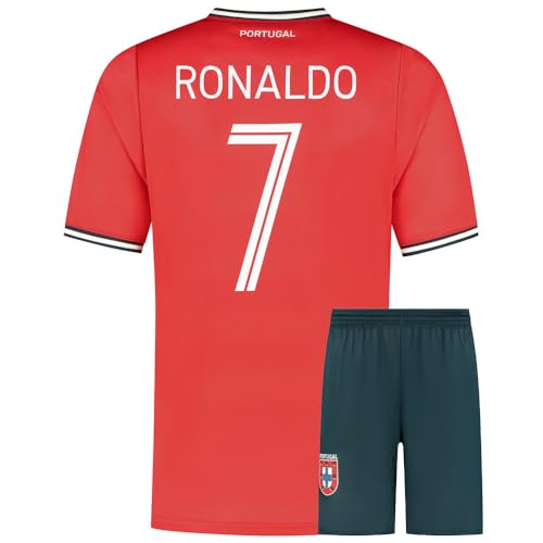 Portugal Fußball Trikot Set Heim - 2025-2026 - Kinder und Erwachsene - Jungen - Sportsachen - Geschenk - Sport t Shirt - Sportbekleidung - Größe 140 von Kingdo