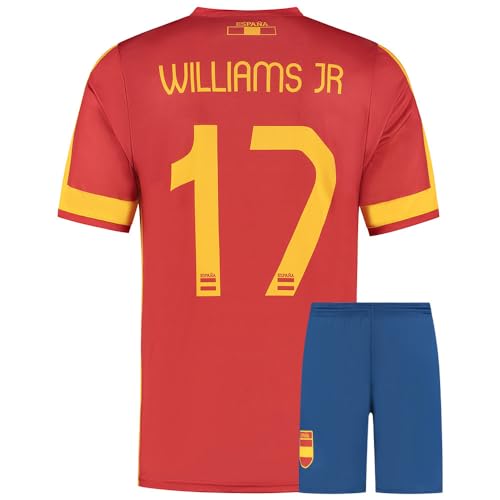 Spanien Fußball Trikot Set Williams - Kinder und Erwachsene - Jungen - Sportsachen - Geschenk - Sport t Shirt - Sportbekleidung - Größe 152 von Kingdo