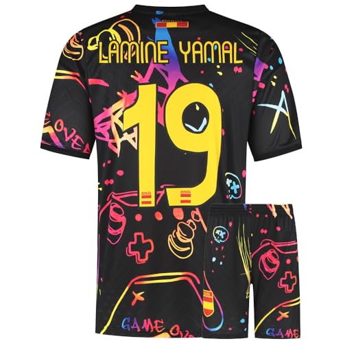 Spanien Fußball Trikot Set Yamal - Gaming Trikot Set - Jungen - Sportsachen - Geschenk - Sport t Shirt - Sportbekleidung - Größe 140 von Kingdo