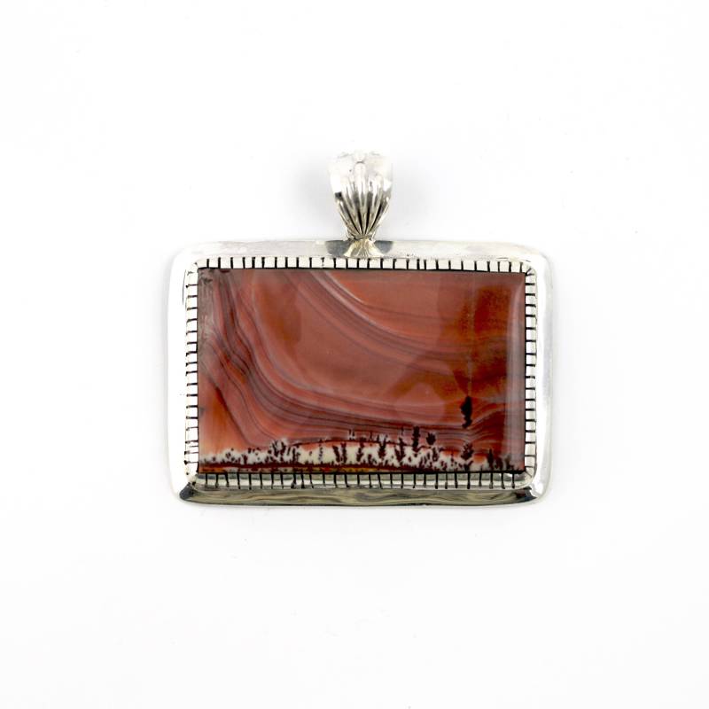 Landschaftsjaspis Anhänger Von Turquoise Kingdom von KingdomFineJewelry