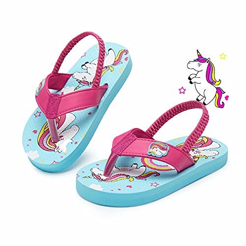 Kinghealth Zehentrenner Kinder Flip Flop Mädchen Jungen Sandalen mit Riemchen für Sommer und Strand Einhorn GR 32/33 von Kinghealth