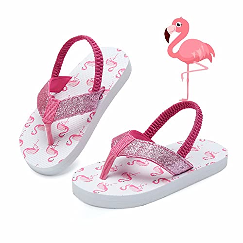 Kinghealth Zehentrenner Kinder Flip Flop Mädchen Jungen Sandalen mit Riemchen für Sommer und Strand Flamingo GR 28/29 von Kinghealth