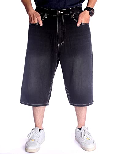 Kinghua Baggy Jeans-Shorts für Herren, lockere Passform, Hip-Hop-Skateboard, Denim-Shorts, 58 von Kinghua