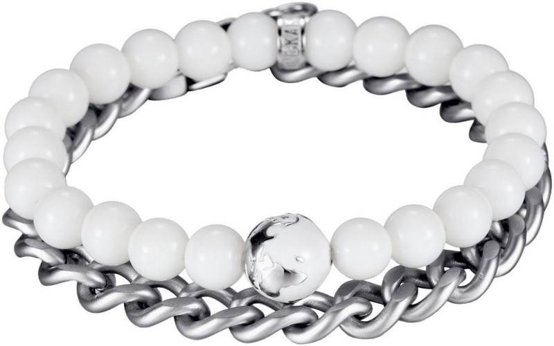 Kingka Armband Set Multipack Schmuck Geschenk Edelstahl Armschmuck Edelstein (Set, 2-tlg), mit Glasperle von Kingka