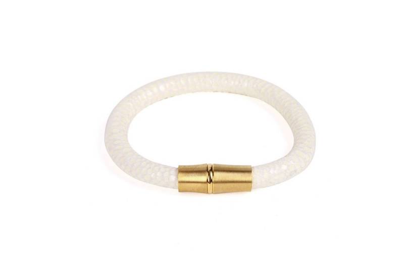 Kingka Armband "Twilight" Bamboo Design Armband mit echtem Leder, mit Magnetverschluss von Kingka