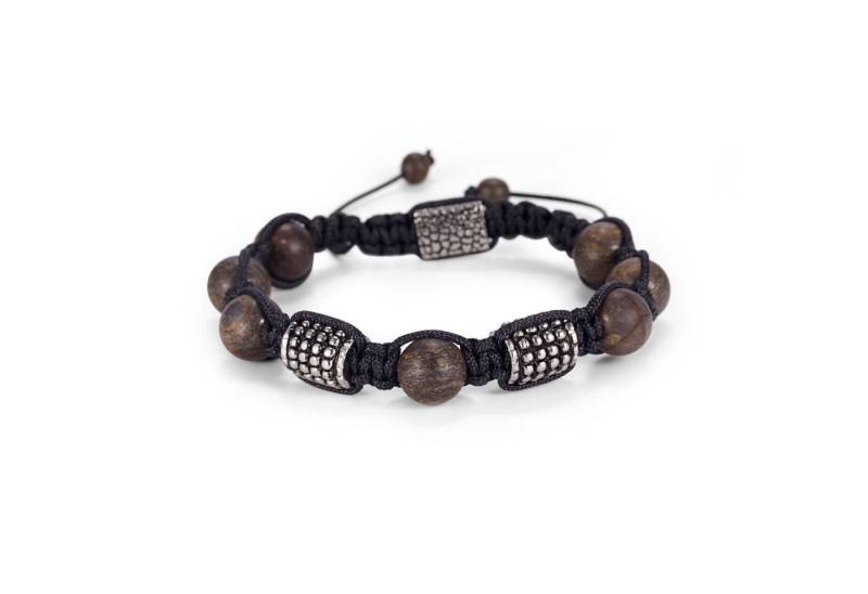 Kingka Armband "Urban Rocks" Bead-Armband mit echten Bronzite Steinen in Makramee-Technik von Hand geknüpft, mit Bronzit von Kingka