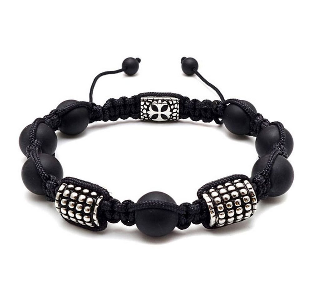 Kingka Armband Urban Rocks" Bead-Armband mit scharzen Achat Steinen in Makramee-Technik von Hand geknüpft, mit Achaten" von Kingka