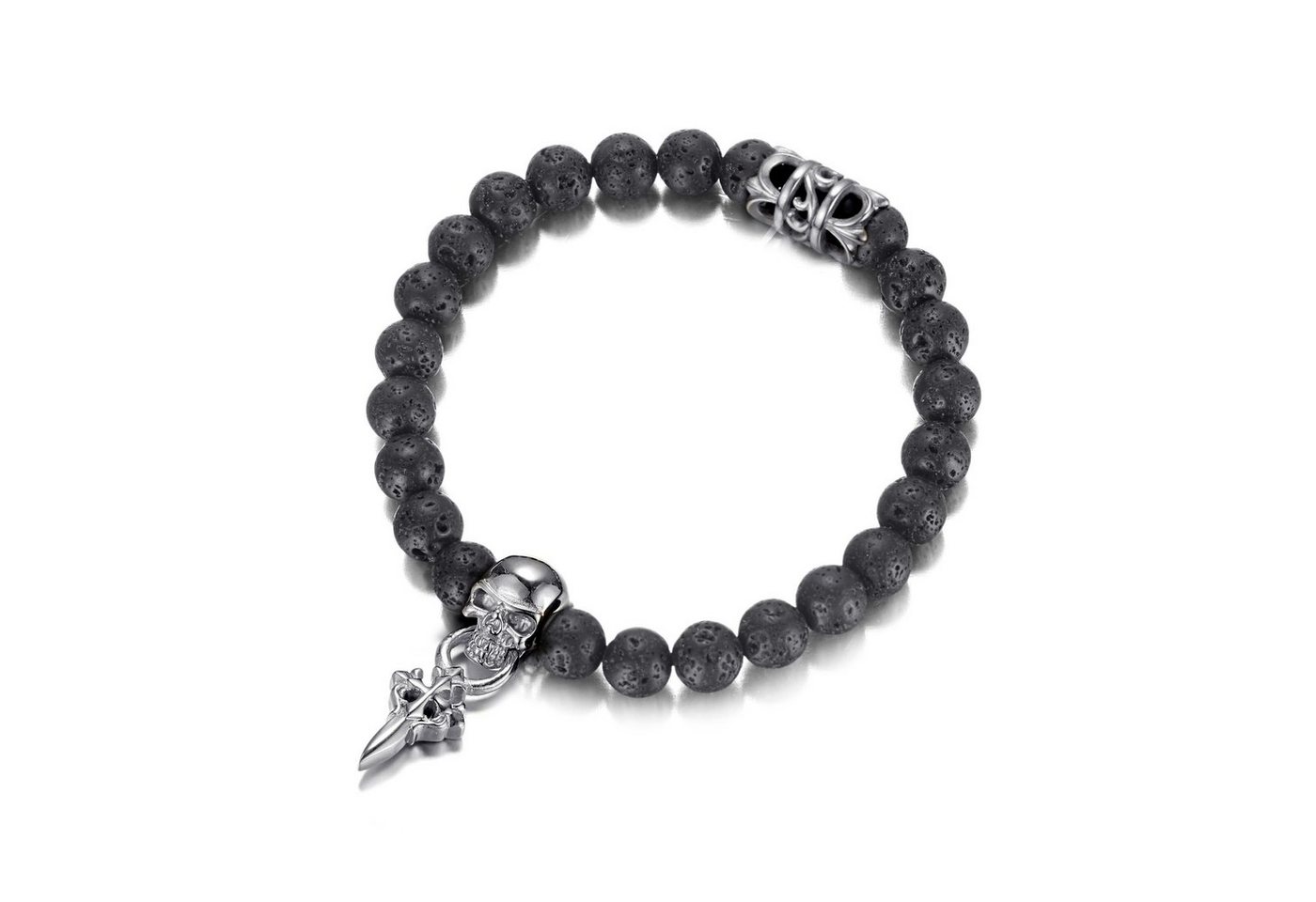 Kingka Armband Urban Rocks" Stein Armband Totenkopf" von Kingka