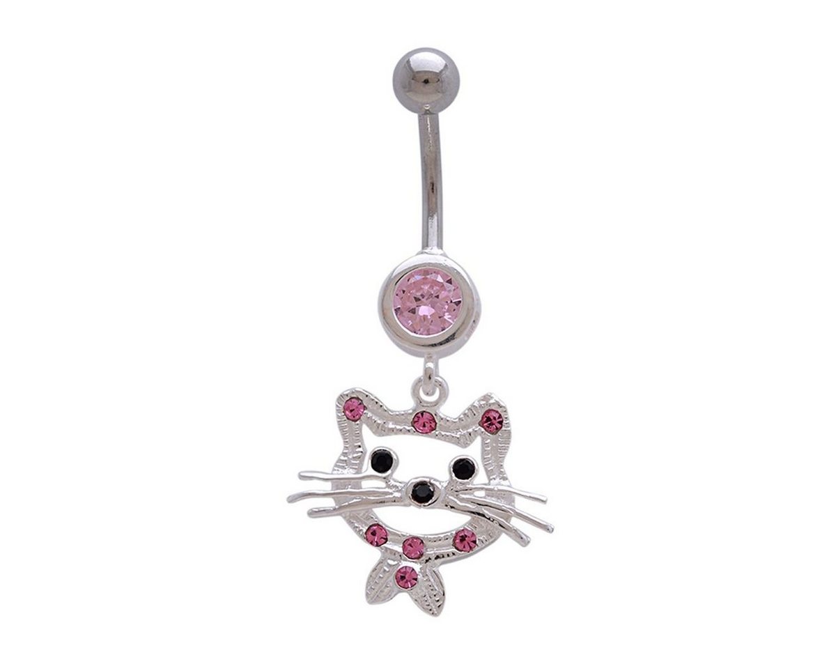 Vivance Bauchnabelpiercing Body Piercing Katze", mit Zirkonia" von Vivance