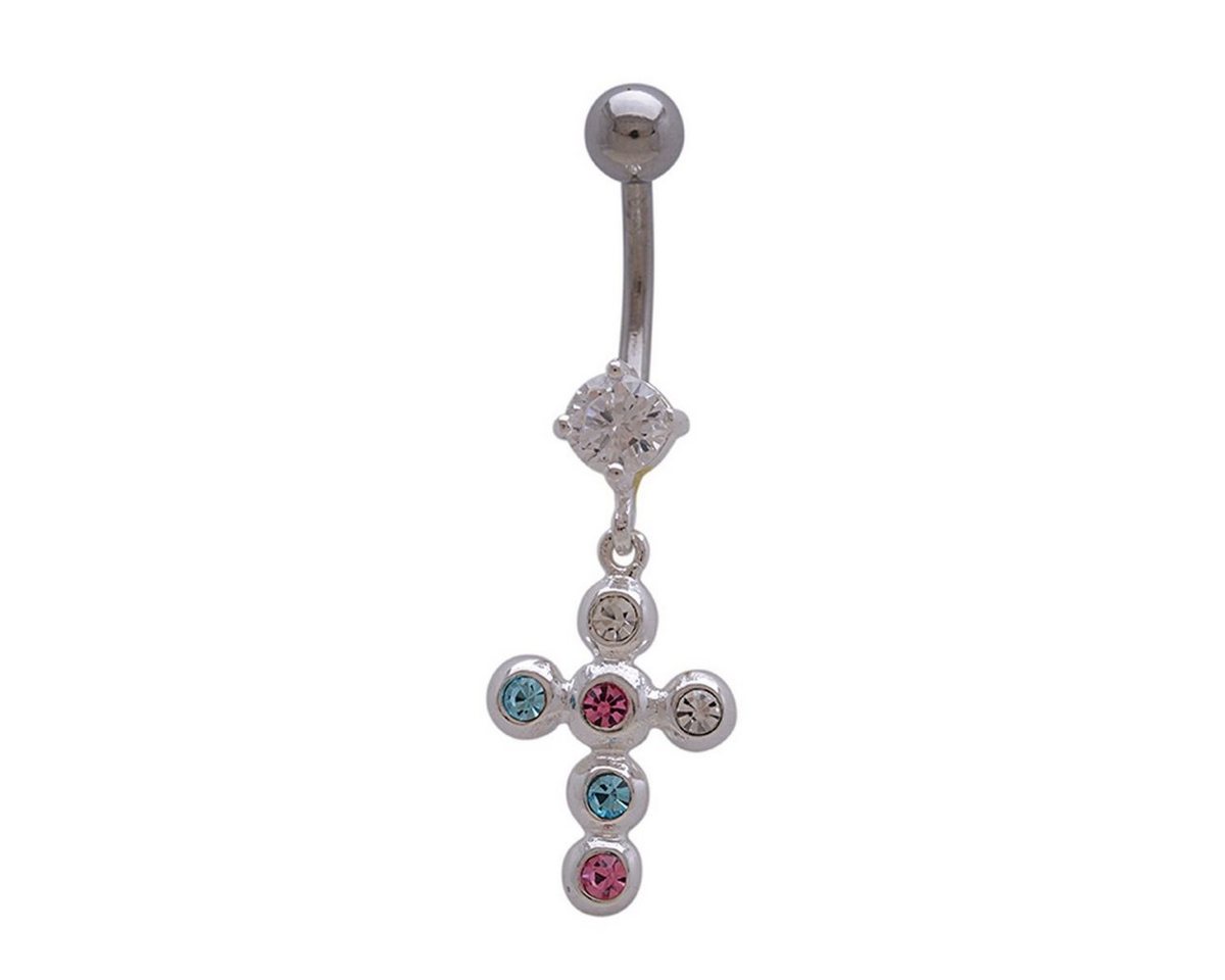 Vivance Bauchnabelpiercing Body Piercing Kreuz", mit Zirkonia" von Vivance