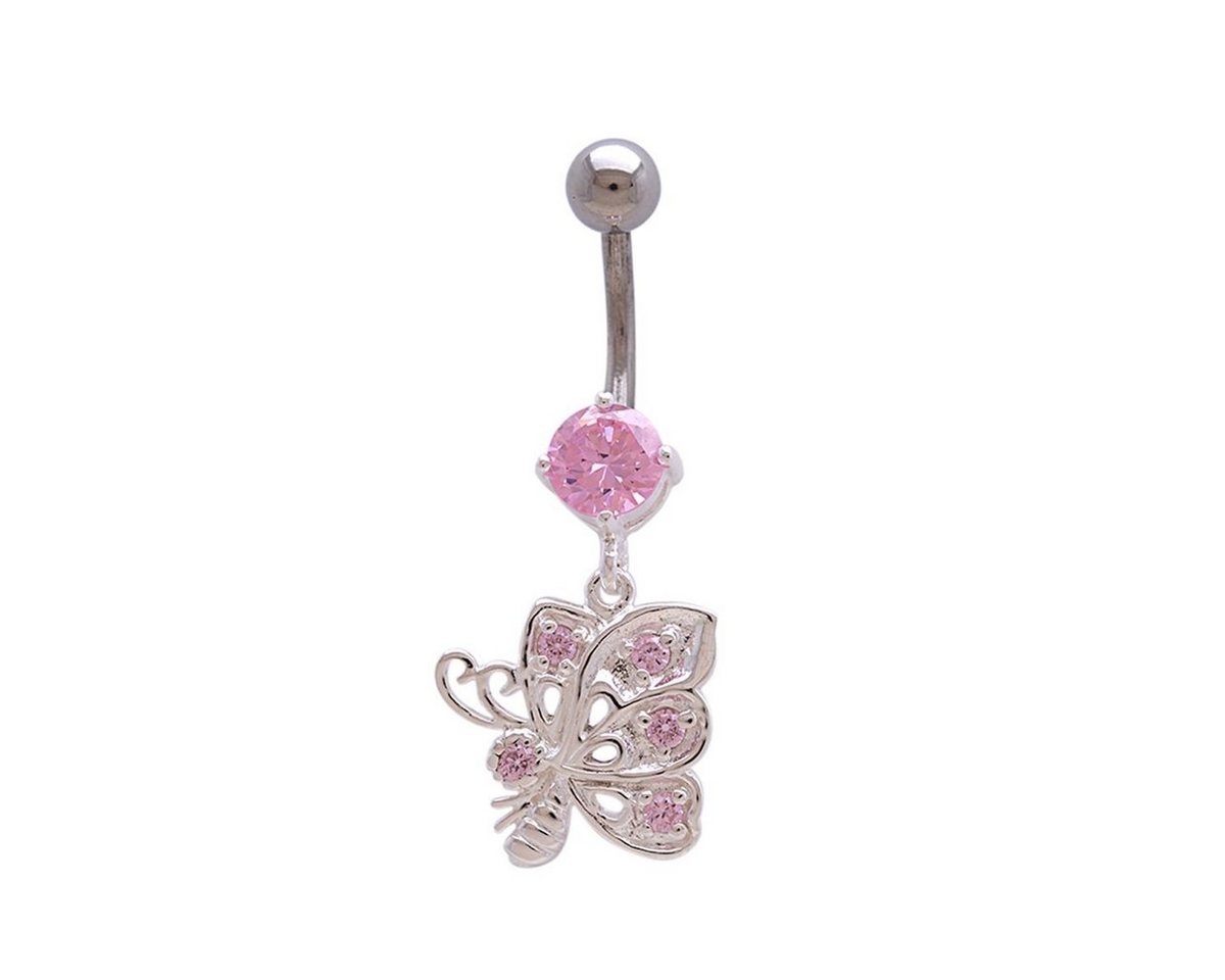 Vivance Bauchnabelpiercing Body Piercing Schmetterling", mit Zirkonia" von Vivance