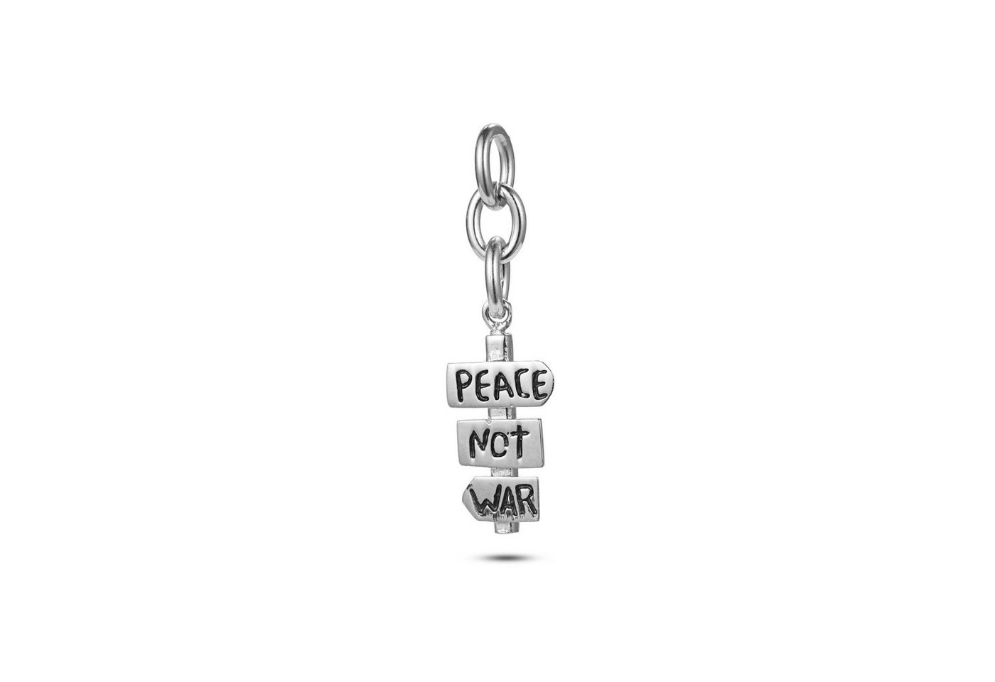 Kingka Charm-Einhänger Anhänger Wegweiser, mit Gravur PEACE NOT WAR von Kingka