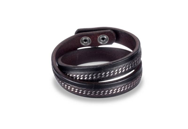 Kingka Lederarmband Herren Wickelarmband hochwertiges italienisches Leder von Kingka