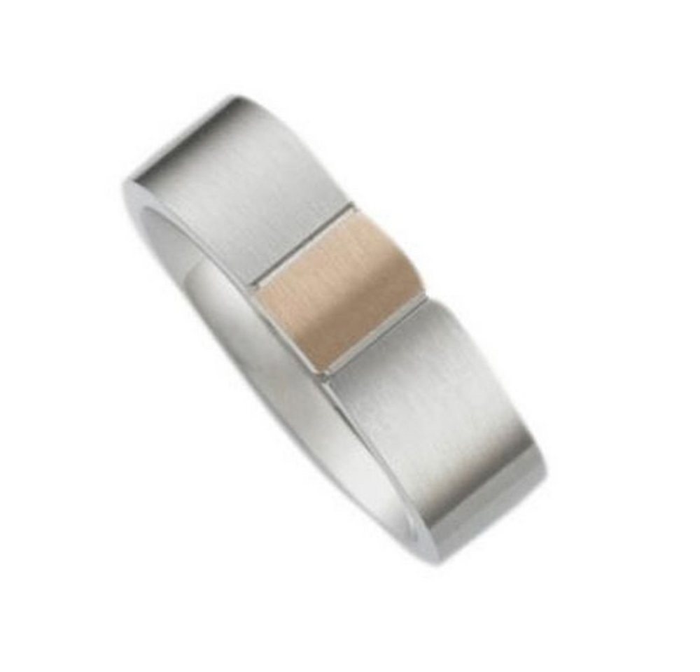 Vivance Partnerring Classic Bi Color Ring aus Edelstahl mit Rose Vergoldung von Vivance