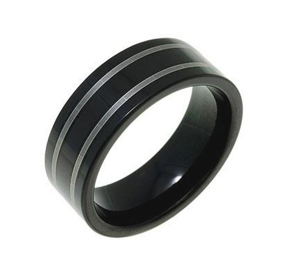 Vivance Partnerring Classic Ceramic Ring mit 925 Silber Inlay, mit Silbereinlage von Vivance