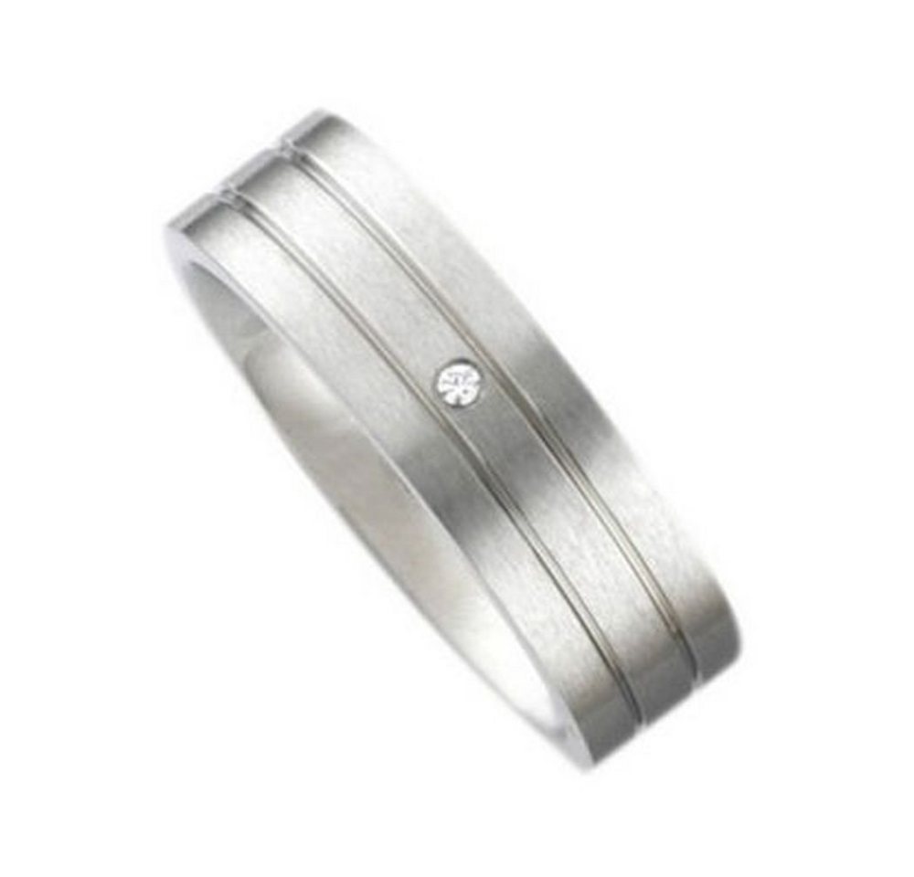 Vivance Partnerring Classic Ring aus Edelstahl mit einem Zirkonia Stein von Vivance