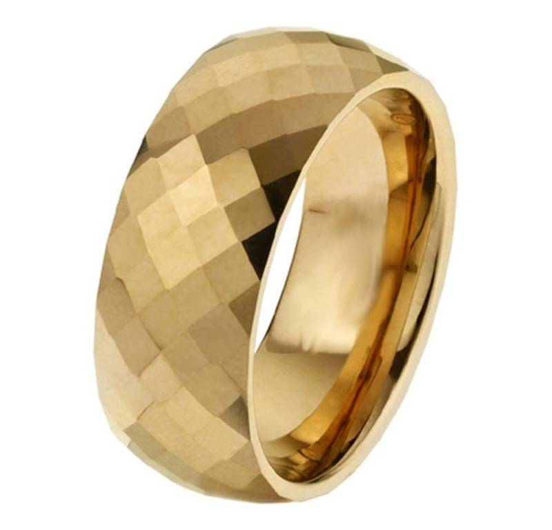 Vivance Partnerring Facettierter vergoldeter Ceramic Ring "GOLD" von Vivance