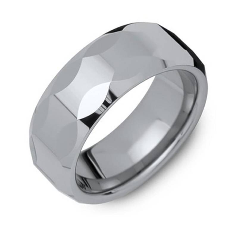 Kingka Partnerring "Tungsten Eternity" Facettierter Wolfram Partner Ring von Kingka