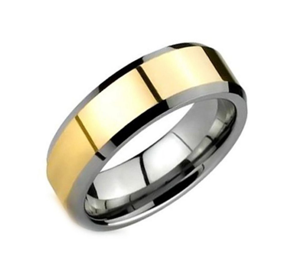 Vivance Partnerring Tungsten Eternity" Klassischer BiColorWolfram Ring mit Teilvergoldung, mit Seitenschliff" von Vivance