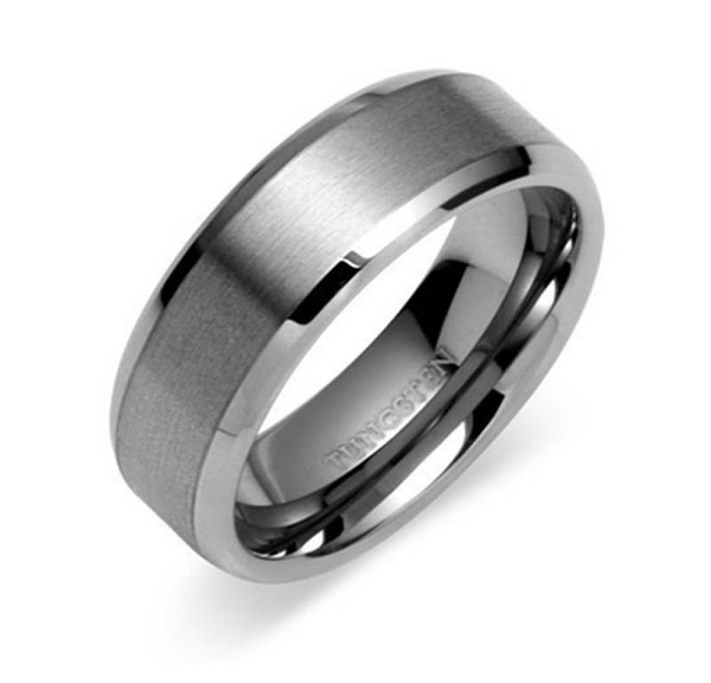 Vivance Partnerring "Tungsten Eternity" Klassischer Wolfram Ring teilmattiert, mit Seitenschliff von Vivance