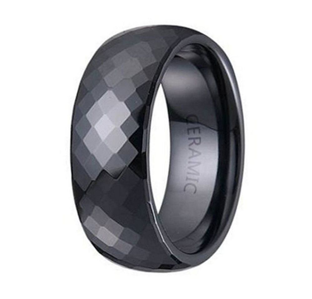 Vivance Partnerring YIN YANG" Facettierter tiefschwarzer Ceramic Ring "BLACK"" von Vivance