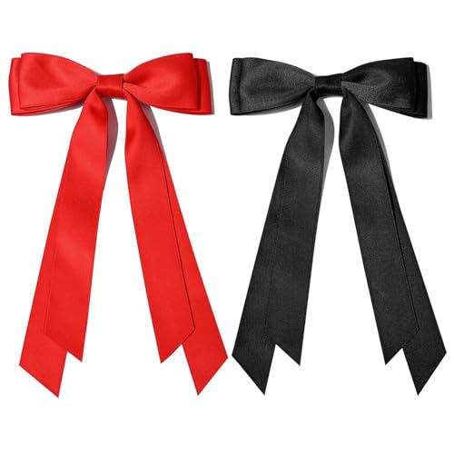 2 x Haarschleifen für Damen, Haarspange mit Schleife, elegantes Haar-Accessoire für Damen und Mädchen von Kingke