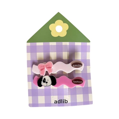 Flache Haarspange für Mädchen, 2000er-Jahre-Stil, Ornamente, Rickrack für Frauen, Mädchen, Strauß, Haarspange, Bär, süßes Rickrack von Kingke