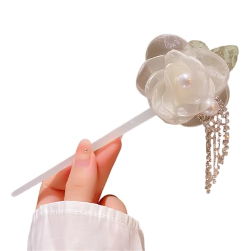 Haarnadel mit Fransen, chinesische baumelnde Blume, rutschfeste Essstäbchen, Haarnadel für Frauen, Haarstyling-Werkzeug von Kingke