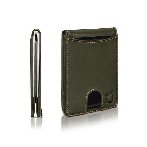 Kingly Geldtasche für Herren | Herren-Geldbörse mit RFID-Blockierung | schlanke Fronttasche mit Kartenhalter | Echtleder-Geldbörse für Männer | Minimalistisches Design | Hält 1-15 Karten & Bargeld von Kingly