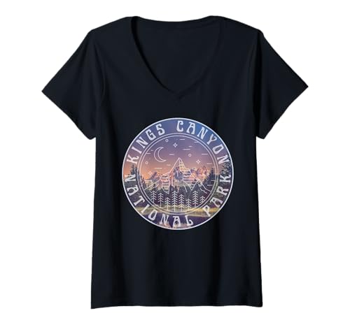 Damen Kings-Canyon-Nationalpark T-Shirt mit V-Ausschnitt Damen Kings-Canyon-Nationalpark T-Shirt mit V-Ausschnitt von Kings Canyon National Park California USA Outdoor