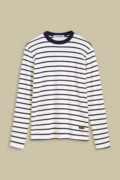 Kings Of Indigo Herren T-Shirt mit langen Ärmeln "NEZER BRETON STRIPE" von Kings Of Indigo