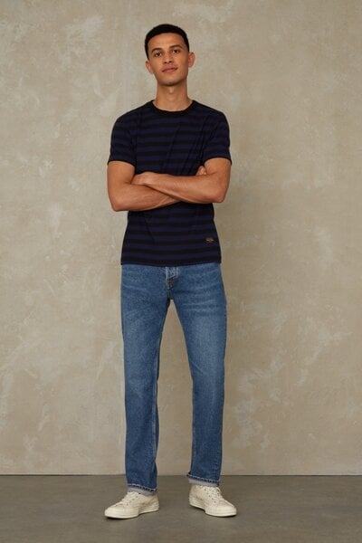 Kings Of Indigo Straight-Fit Jeans aus 100% recycelter Baumwolle - Kong - Eco Recycled Blue Used von Kings Of Indigo
