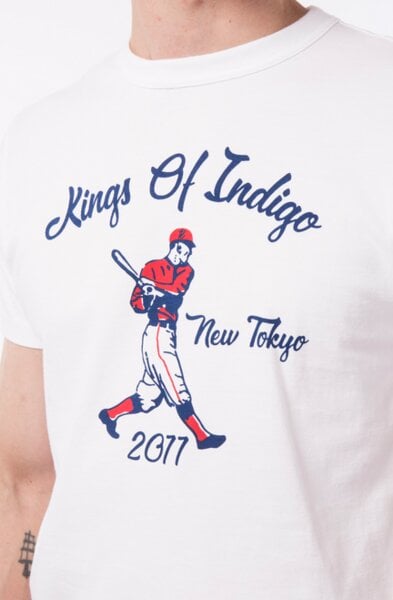 Kings Of Indigo T-Shirt "Darius" White Baseball von Kings Of Indigo