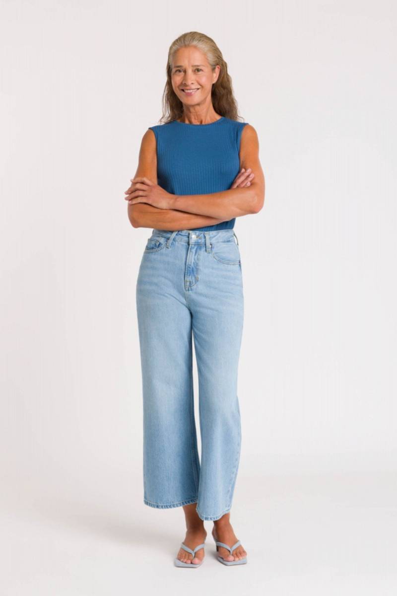 Jeans Elisabeth Cropped Blue Reef Super Light Used von Kings of Indigo