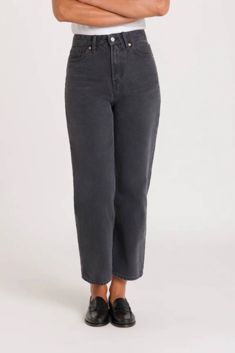 Jeans Liora Cropped Clean Recycled Worn Black von Kings of Indigo