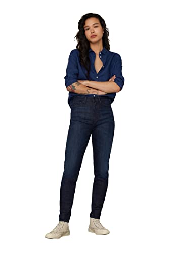 Kings of Indigo Damen Christina High Jeans, Gorbi Blue Worn, 27W / 30L EU von Kings of Indigo